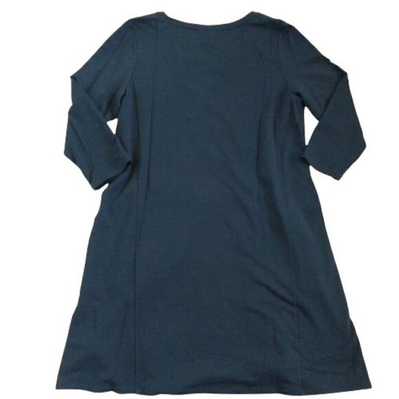 J Jill Pure Jill A Line Tunic Dress Size S New Green Pima Cotton Modal Pockets - Picture 10 of 10